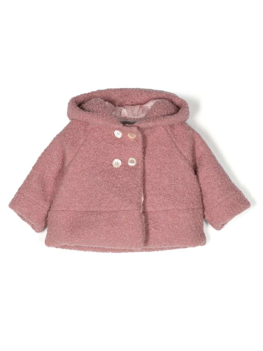 La Stupenderia Kapuzenmantel aus Faux Shearling - Rosa von La Stupenderia