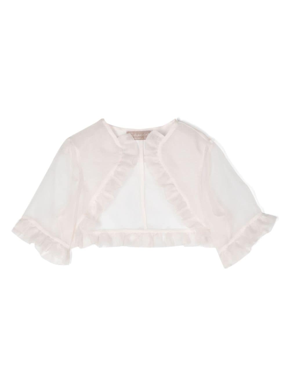 La Stupenderia Organza-Cardigan mit Rüschenbesatz - Rosa von La Stupenderia