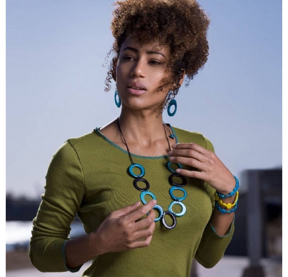 La Tagua Manufactura Statementkette - Halskette Holzkette - handgefertigt von La Tagua Manufactura