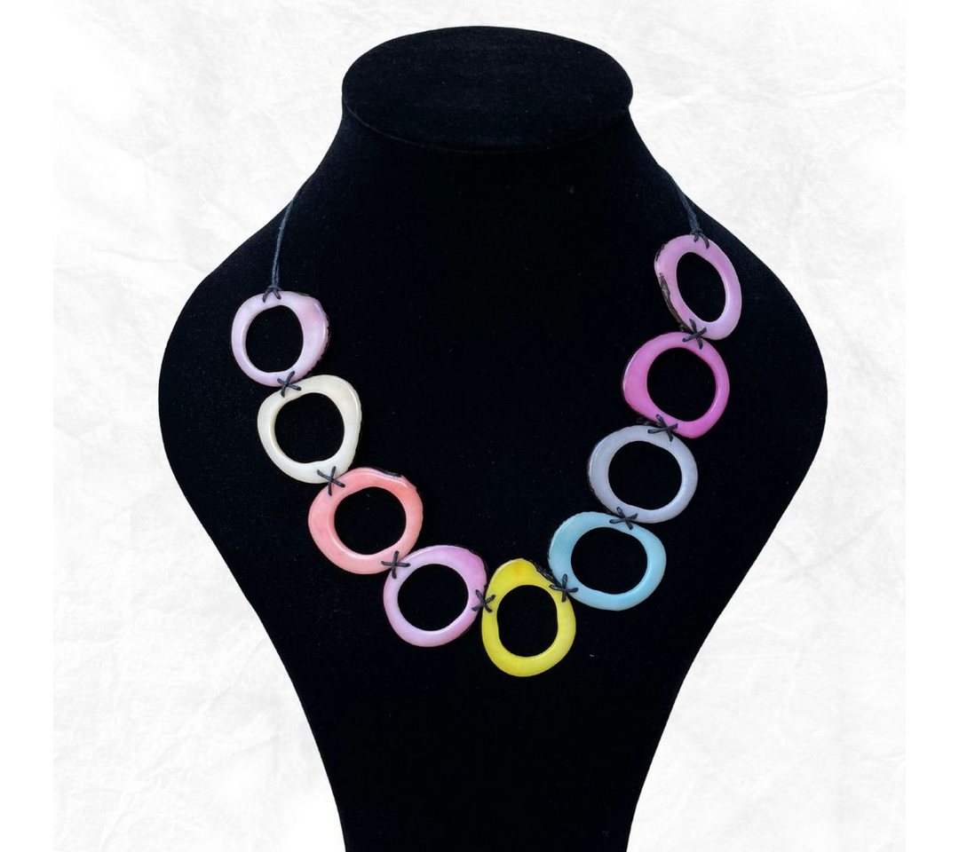 La Tagua Manufactura Statementkette - Halskette Holzkette - handgefertigt von La Tagua Manufactura