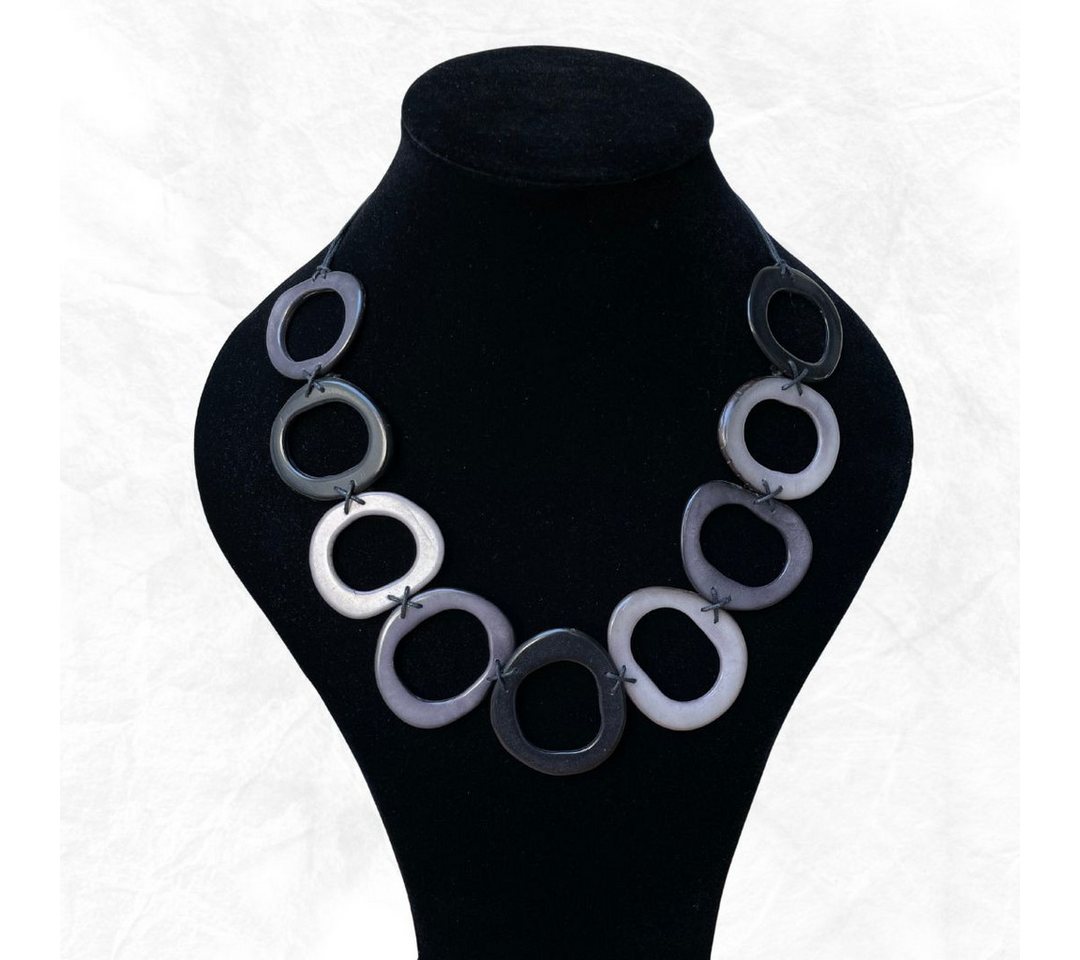 La Tagua Manufactura Statementkette - Halskette Holzkette - handgefertigt von La Tagua Manufactura