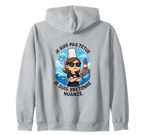 Bretagne Damen Bretonisch Kopf - Humor Lockenwickler Triskell Kapuzenjacke Bretagne Damen Bretonisch Kopf - Humor Lockenwickler Triskell Kapuzenjacke von La Tribu de l’Hermine Bretonne de la Bretagne