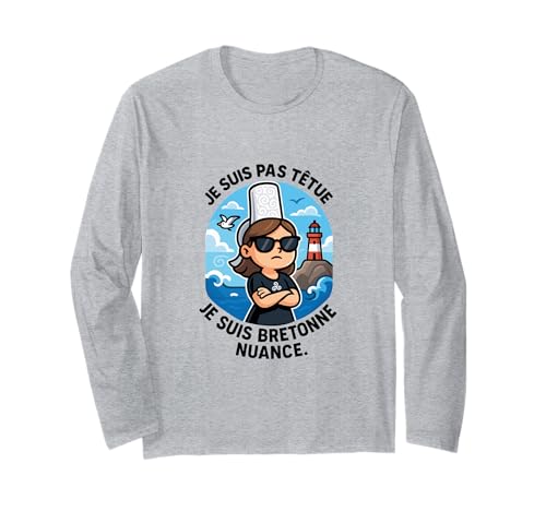 Bretagne Damen Bretonisch Kopf - Humor Lockenwickler Triskell Langarmshirt Bretagne Damen Bretonisch Kopf - Humor Lockenwickler Triskell Langarmshirt von La Tribu de l’Hermine Bretonne de la Bretagne