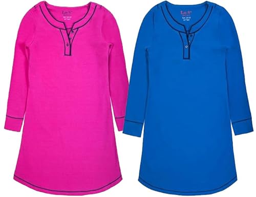 La-V 2 Set Mädchen Nachthemd SET9.3 Pink-Blau/Größe 170/176 von La-V
