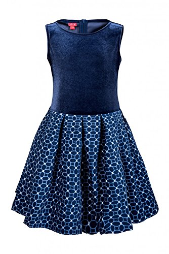 La-V Festliches Mädchenkleid Blau Kreise/Größe 164 von La-V