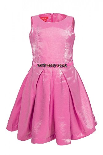 La-V Festliches Mädchenkleid rosa, 1 Haarschmuck/Größe 140 von La-V