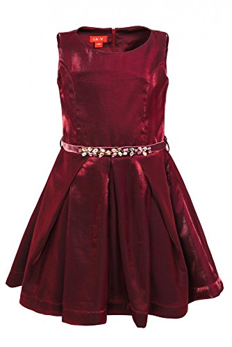La-V Festliches Mädchenkleid rot mit Strasssteinen/Größe 122 von La-V