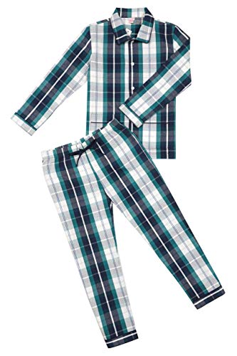 La-V Jungen Pyjama Grün-Kariert J27/Größe 116/122 von La-V