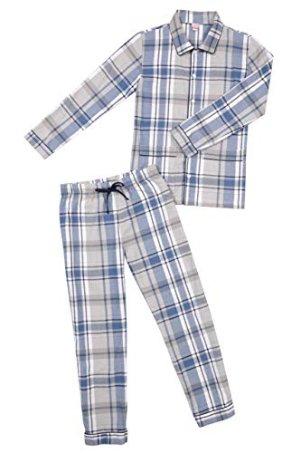 La-V Jungen Pyjama kariert Classic Blue J30/Größe 140/146 von La-V