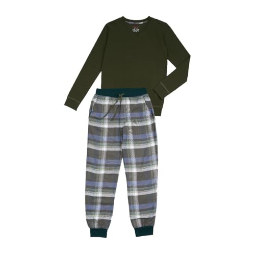 La-V Jungen Schlafanzug Lang Khakigrün/Größe 164/170 von La-V