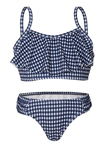 La-V Mädchen Bikini Zweiteilig Blau-Weiß/Größe 116/122 von La-V