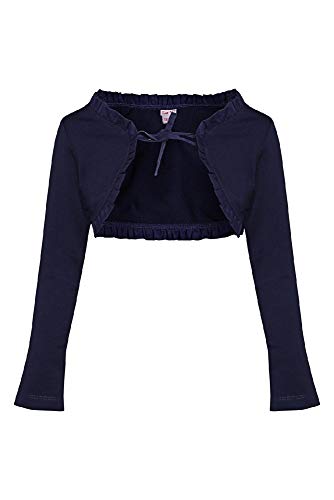 La-V Mädchen Bolero Rüschen Navy/Größe 128/134 von La-V