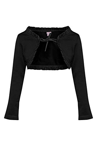 La-V Mädchen Bolero Rüschen Schwarz/Größe 128/134 von La-V