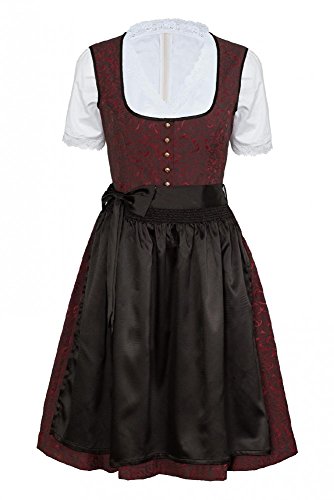 La-V Mädchen Dirndl 3tlg Weinrot/Größe M von La-V