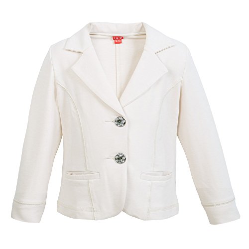 La-V Mädchen Jacke, Blazer mit Taschen beige/Größe 116-122 von La-V