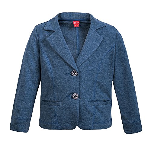 La-V Mädchen Jacke, Blazer mit Taschen blau/Größe 116-122 von La-V