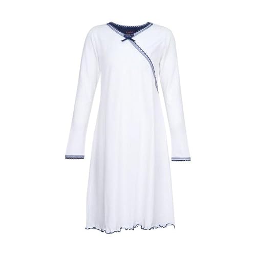 La-V Mädchen Nachthemd Langarm Cremeweiß/Größe 152/158 von La-V