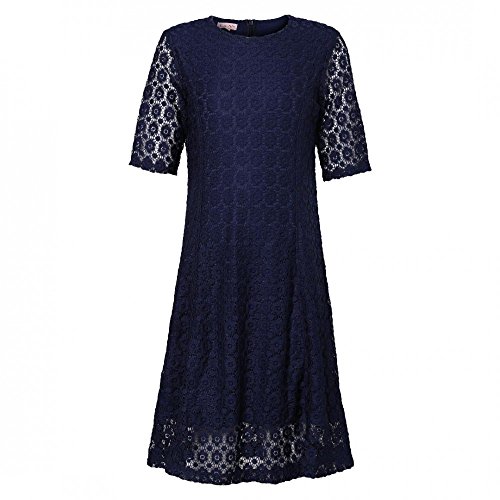 La-V Mädchen Spitzenkleid Navy Geblümt/Größe 146 von La-V