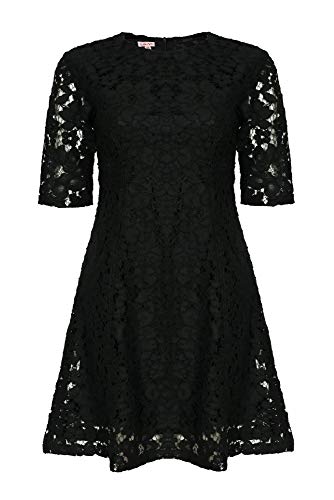 La-V Mädchen Spitzenkleid Saphir Schwarz Geblümt/Größe 158 von La-V