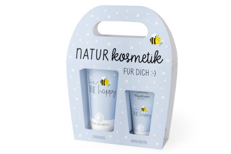 La Vida Geschenk für Dich Duschgel Kosmetik-Set, Be happy, Biene, vegan, glutenfrei, laktosefrei von La Vida Geschenk für Dich