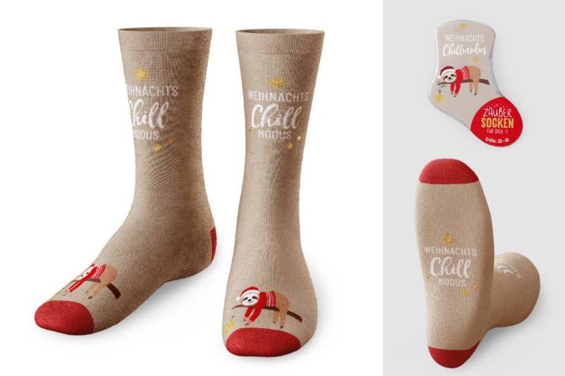 La Vida Geschenk für Dich Freizeitsocken la Vida Zaubersocken Weihnachten Größe 36-40 (Packung, 1 Paar) mit lustigen Sprüchen von La Vida Geschenk für Dich