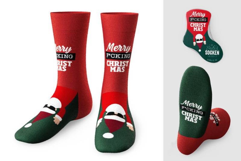 La Vida Geschenk für Dich Freizeitsocken la Vida Zaubersocken Weihnachten Größe 41-46 (Packung, 1 Paar) mit lustigen Sprüchen von La Vida Geschenk für Dich