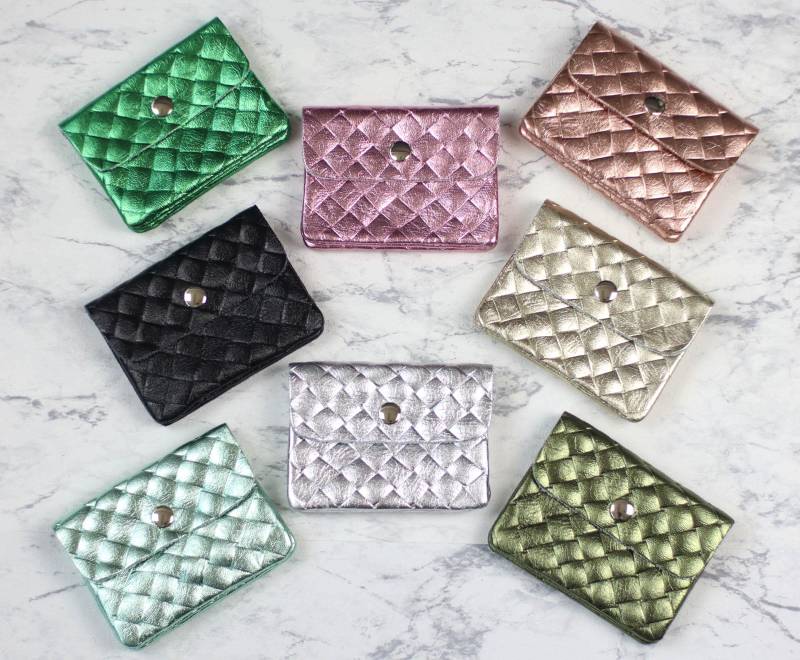 Damen Echtes Glänzend Funkelndes Brillantes Leder Portemonnaie Kleine Geldbörse Münzbeutel Mit Münzfach Handgefertigte Mini Münze Geldbörsen Geschenk von LaBellaLeather