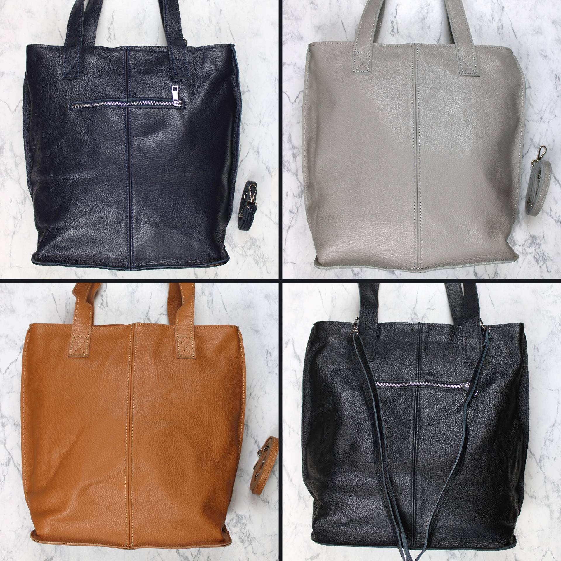 Große Büteltasche Einkaufstasche Shopper Tasche Für Frauen Mit Ledergurt Und Gemustertem Riemen, Umhängetasche Geschenk Sie von LaBellaLeather