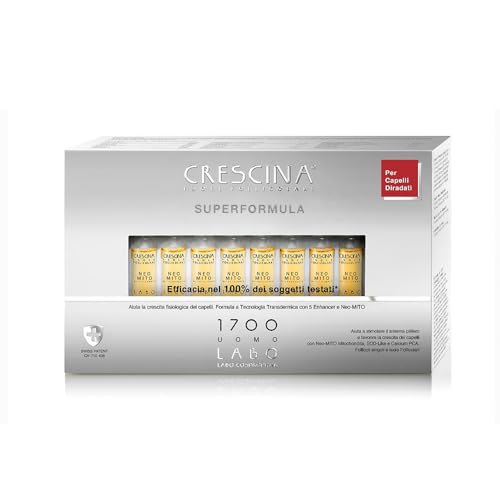 Crescina Transdermic Super Formula Follikelinseln Behandlung für Haarwachstum 1700 Herren 40 Ampullen von LaBo