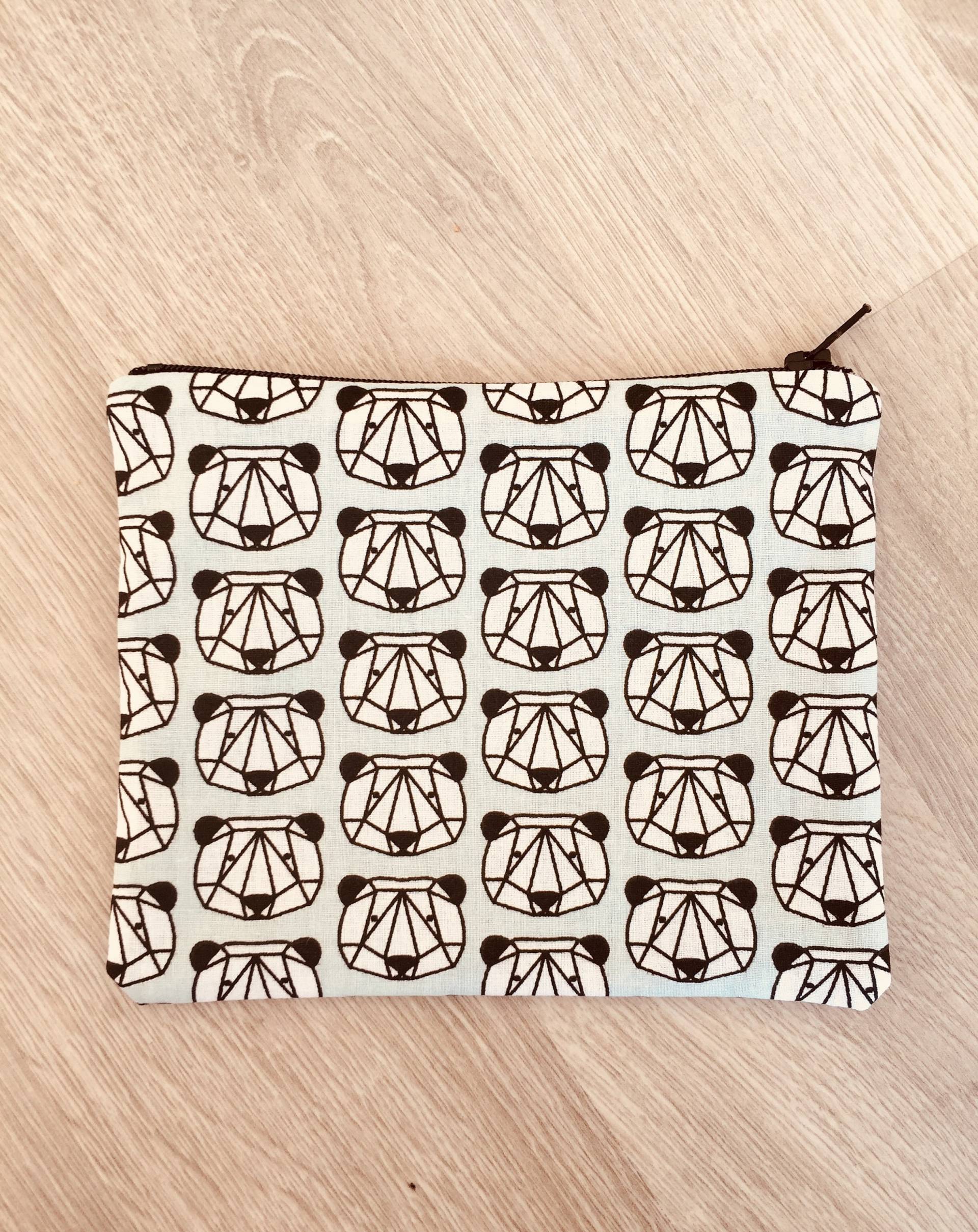 Kit/Beutel Baby Stoff Kind Wasser Grün Panda Muster von LaBobineAcidulee