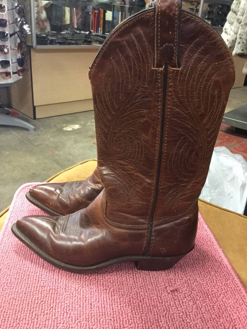 Code West 6M Braun Leder Stiefel von LaBombaVintage