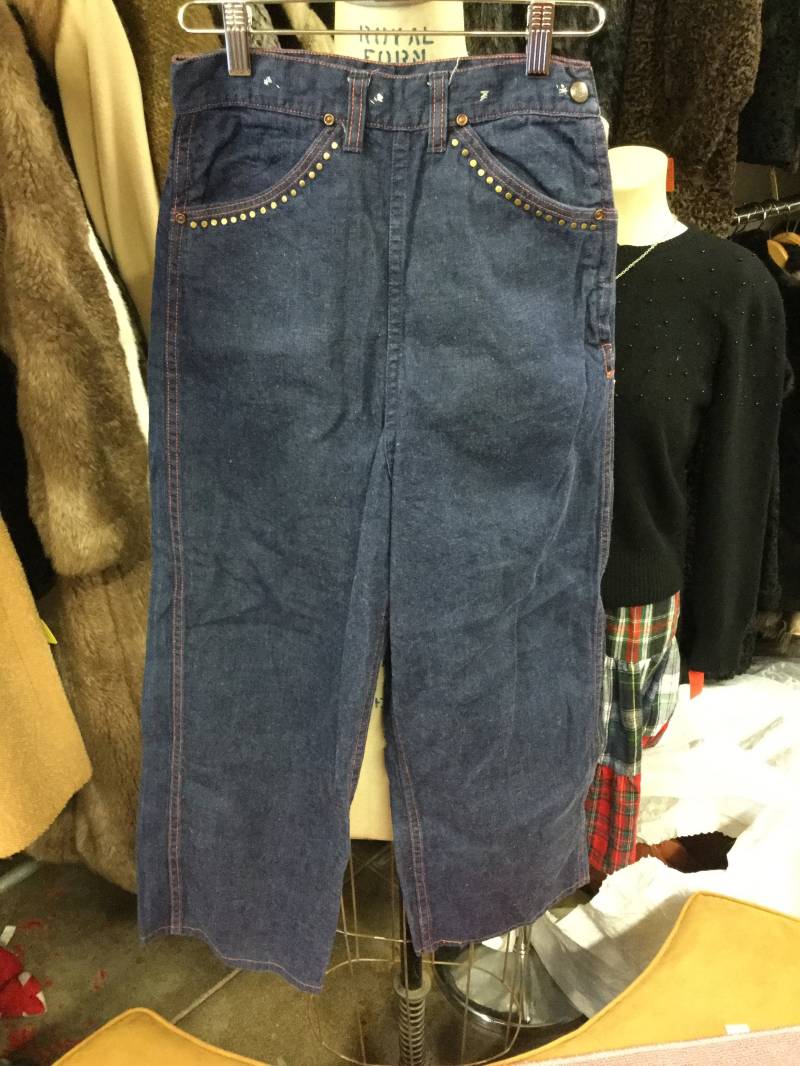 Ranch Handwerk Blaue Jeans Mit Reißverschluss von LaBombaVintage