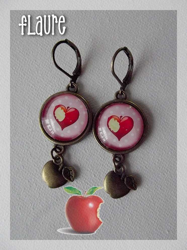 Cabochon-Ohrringe „Love Apples" von LaBoutiquedeFlaure