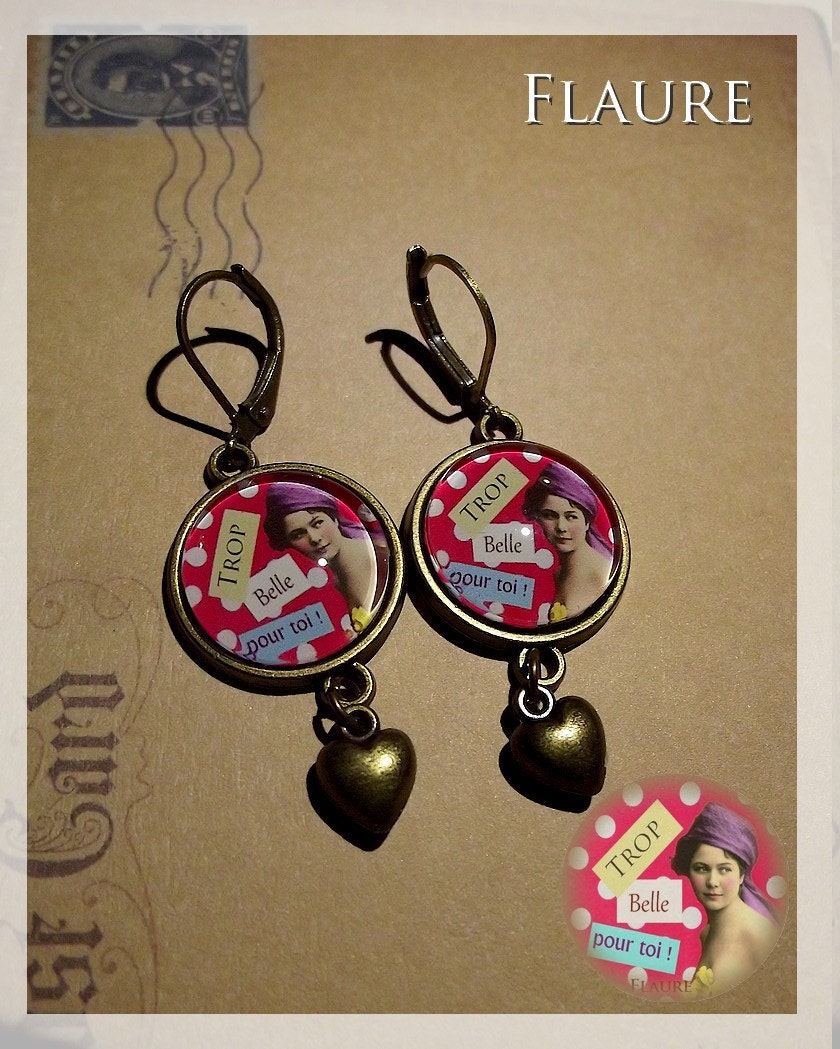 Cabochon-Ohrringe „Zu Schön Für Dich" von LaBoutiquedeFlaure