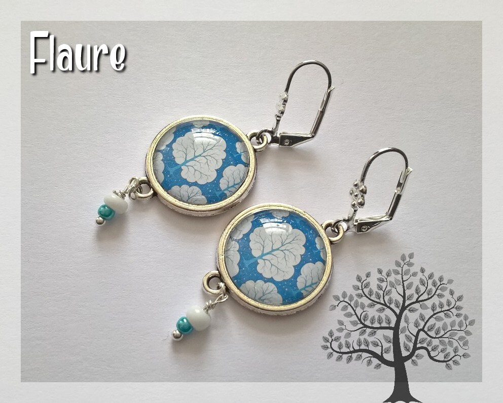 Cabochon Ohrringe "Ein Süßer Traum", Schmuck, Cabochon, Geschenkschmuck von LaBoutiquedeFlaure