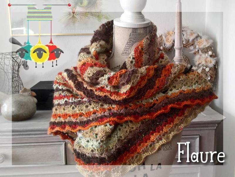 Ein Schal/Schulter Heizung Häkeln, Wolle, Handgemachte Stricken, Schal, Winter-Accessoires, Geschenkidee, Wolle Zubehör von LaBoutiquedeFlaure