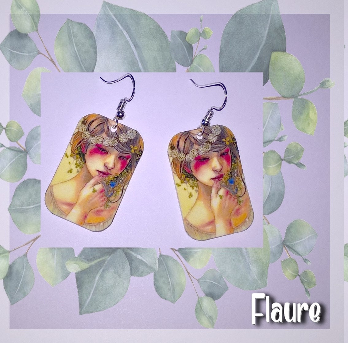 Ohrringe "Blumenfrau", Blumenfrau Schmuck, Origineller Geschenkidee von LaBoutiquedeFlaure