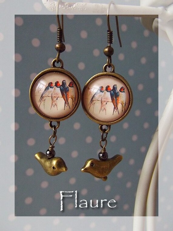 Ohrringe "Frühlingsschwalben" von LaBoutiquedeFlaure