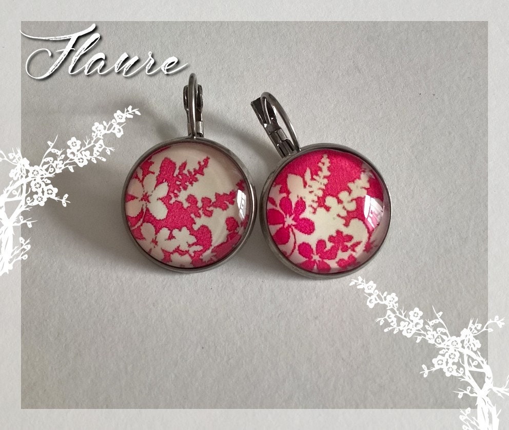 Schlafende Ohrringe Cabochons "Mishmash Melo", Blumen, Juwelen Cabochon, Jewelcabos, Geschenk von LaBoutiquedeFlaure