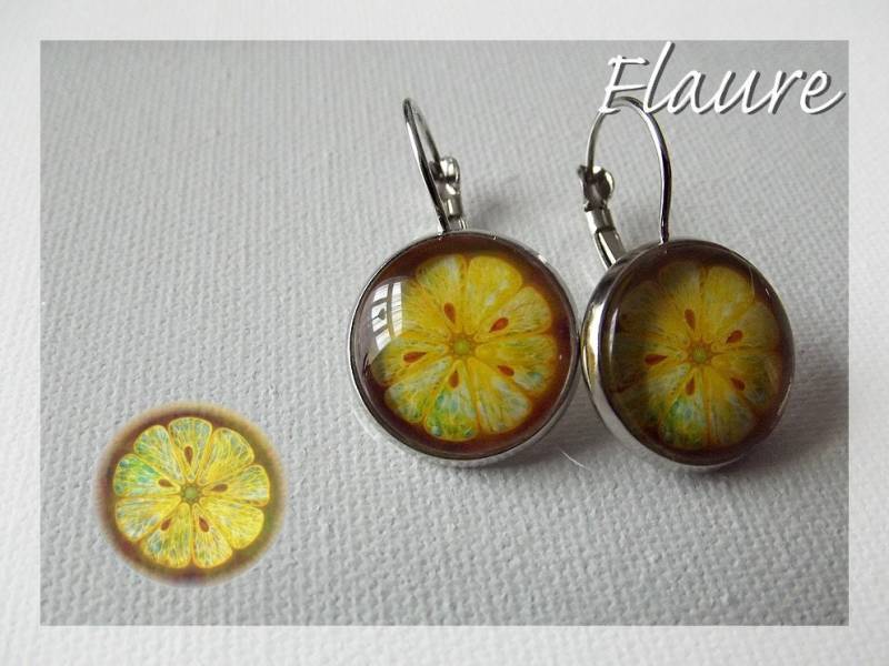Schlafohrringe „Zitrone" von LaBoutiquedeFlaure