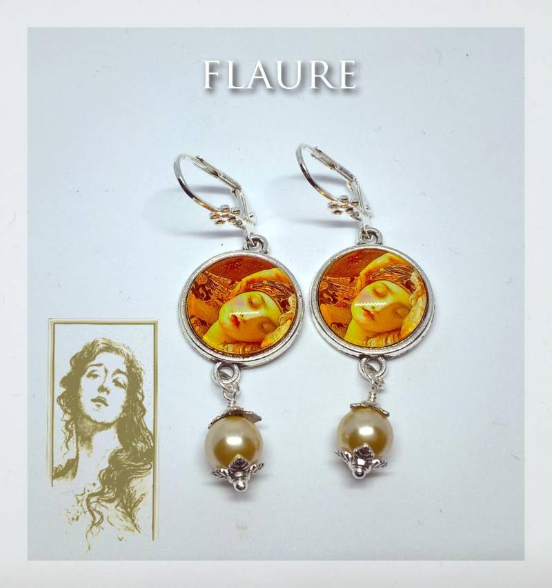 Silber Ohrringe Cabochons "Volupté" von LaBoutiquedeFlaure