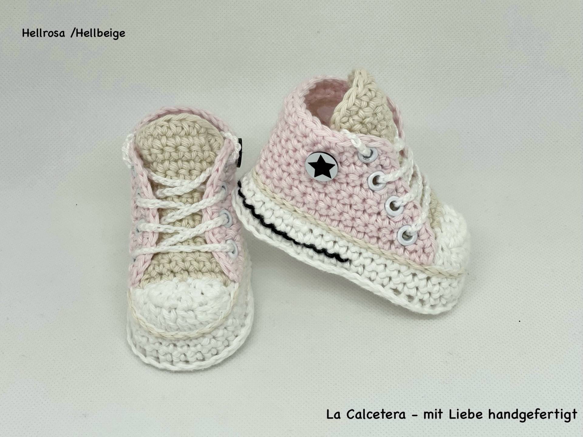 Turnschuhe Sneaker Babyschuhe Beige, Ecru, Rosa, Weiß Turnschuhe Sneaker Babyschuhe Beige, Ecru, Rosa, Weiß von LaCalcetera