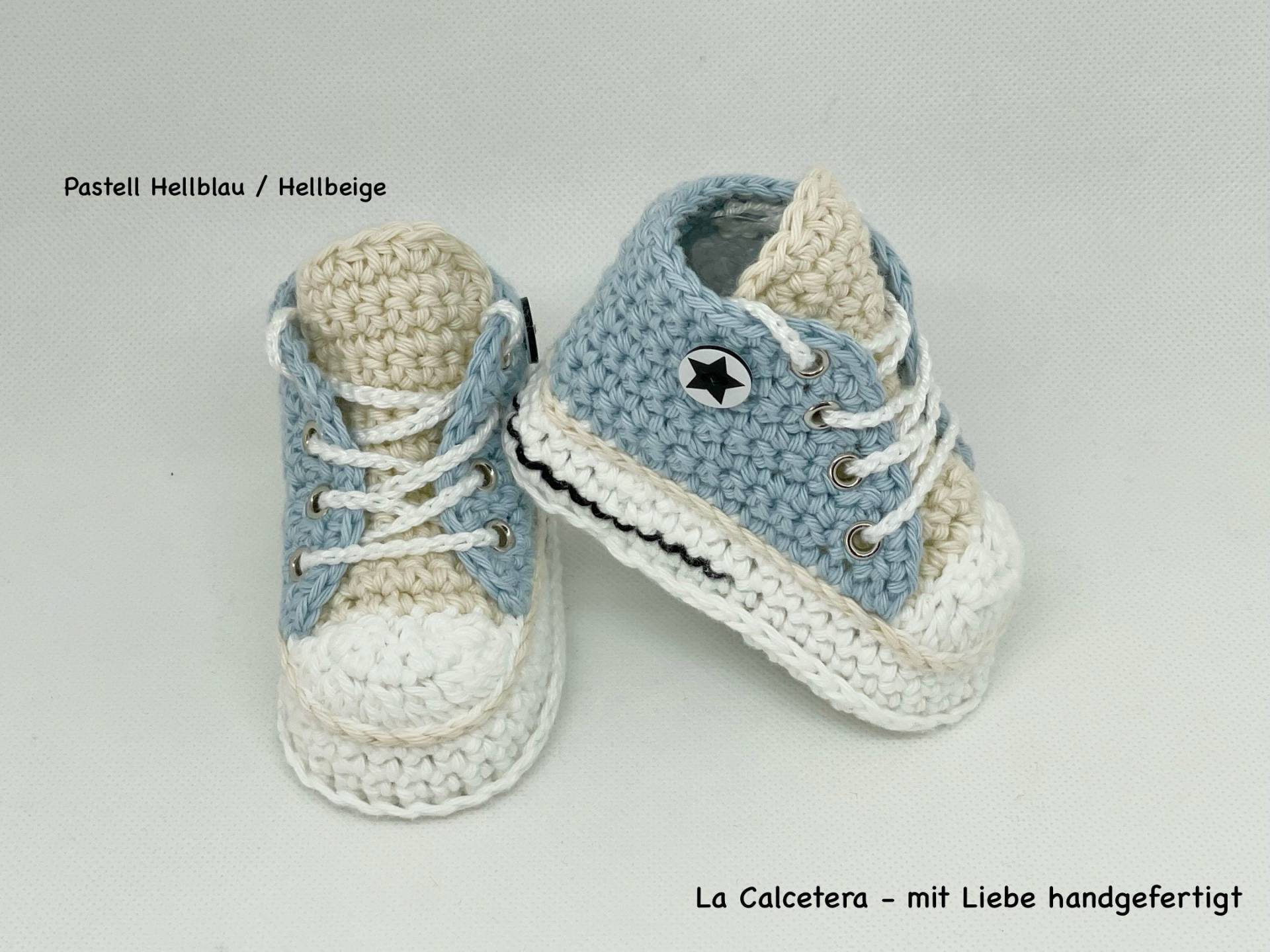 Turnschuhe Sneaker Babyschuhe Hellblau, Ecru, Beige Turnschuhe Sneaker Babyschuhe Hellblau, Ecru, Beige von LaCalcetera