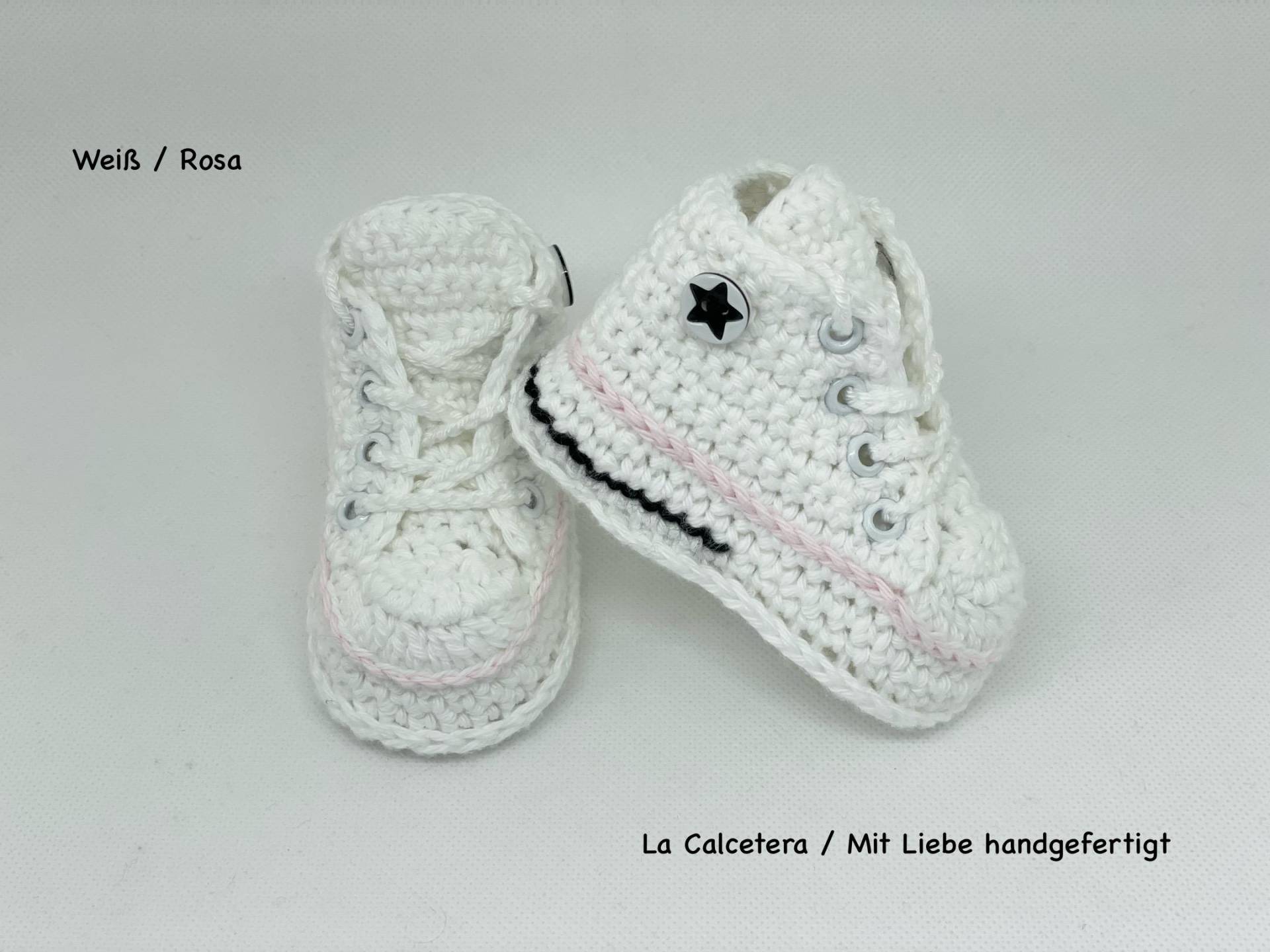 Turnschuhe Sneaker Babyschuhe Weiss/Rosa Turnschuhe Sneaker Babyschuhe Weiss/Rosa von LaCalcetera