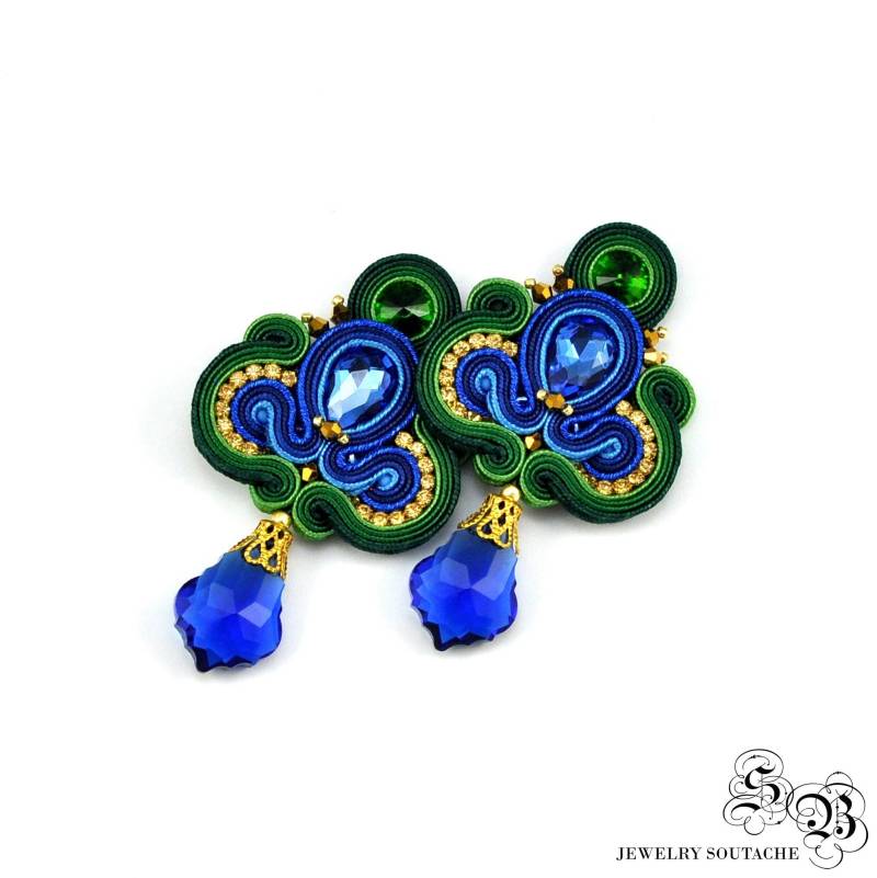Pfauenauge Soutache Ohrringe Boho Schmuck Pfauenauge Soutache Ohrringe Boho Schmuck von LaCannet