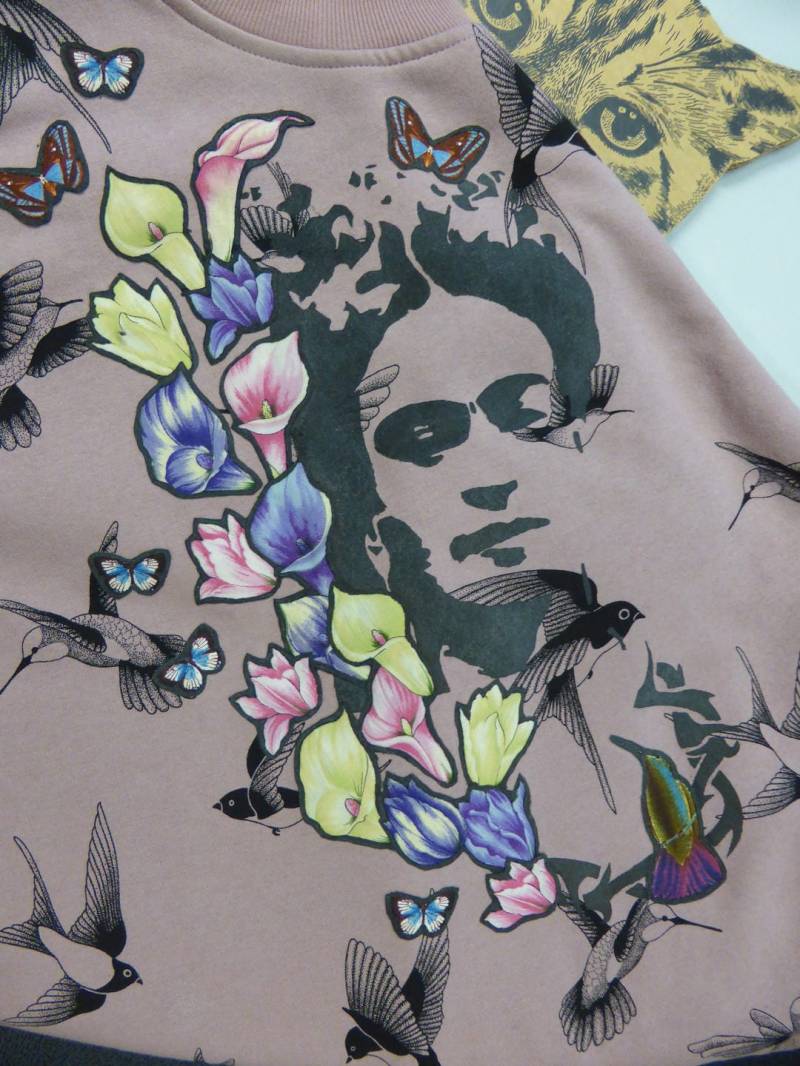 Benutzerdefinierte Sweatshirt - Frida, Arum, Schwalben Und Kolibris von LaCasadeKza