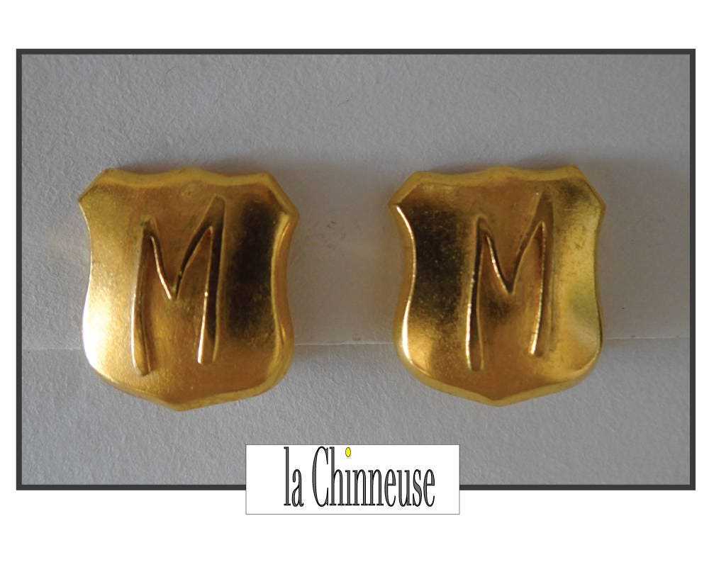 Claude Montana Clips, Ohrringe Signiert Claude Montana Für Marie Paris, Vintage-Schmuck 1980Er Jahre, Sie, Hergestellt in Frankreich Claude Montana Clips, Ohrringe Signiert Claude Montana Für Marie Paris, Vintage-Schmuck 1980Er Jahre, Sie, Hergestellt in Frankreich von LaChinneuse