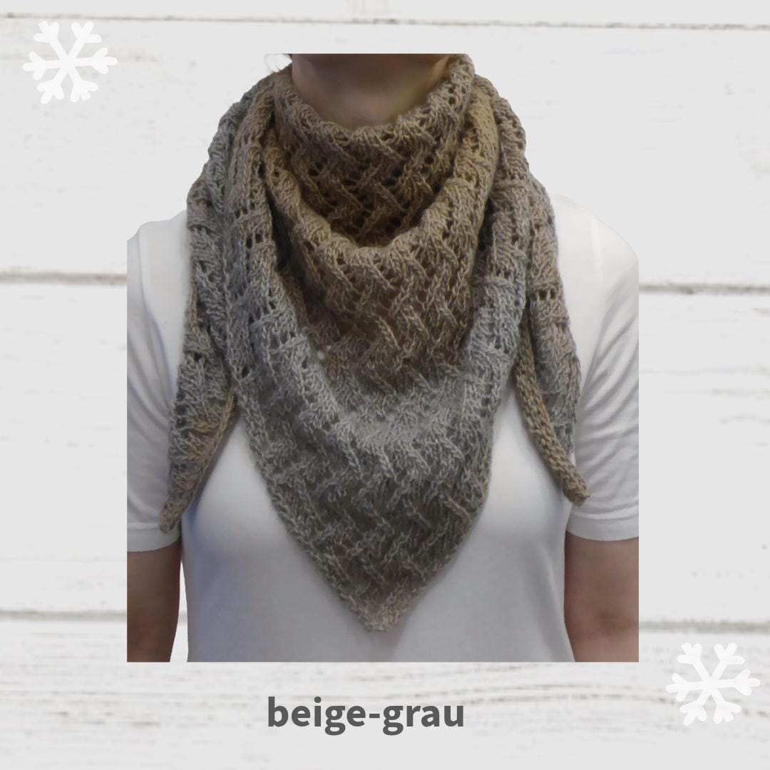 Lochmuster Tuch, Verschiedene Farben, Schurwolle, Ajour Schultertuch , Spitzen Dreieckstuch von LaChouDesign