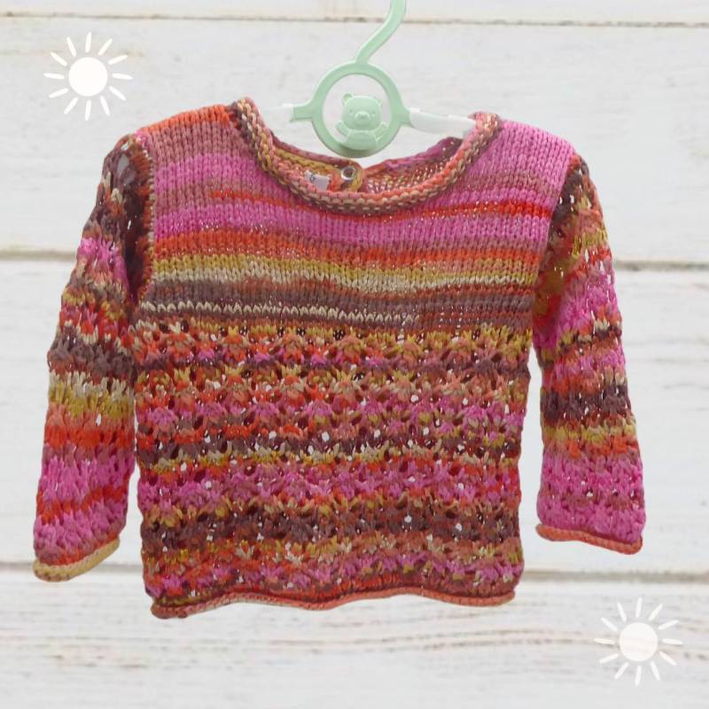 Mädchen Shirt 68 - 74, Retro Pulli, Viskose Baumwolle, Frühling Sommer von LaChouDesign