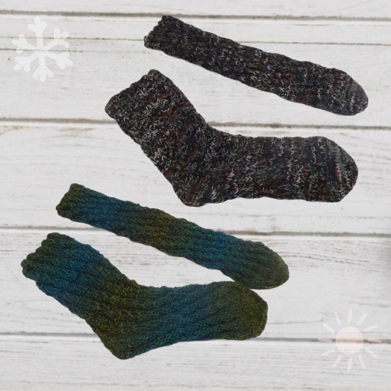 Spiralsocken 41 - 44 Handgestrickte Nicht Leiernde Strümpfe Ohne Ferse, Damen Und Herren von LaChouDesign